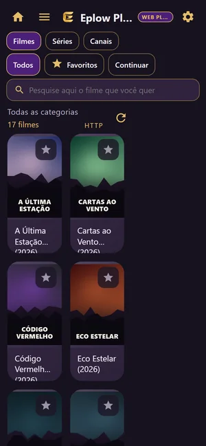 Web Play no celular · Filmes